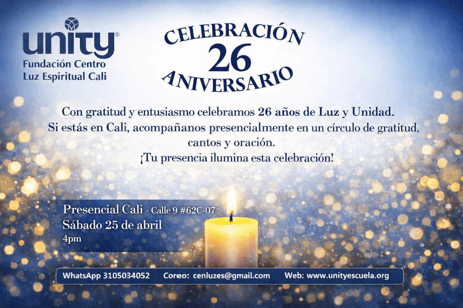 invitación presencial aniversario